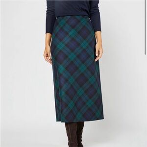ANN MASHBURN Marina tartan wool skirt